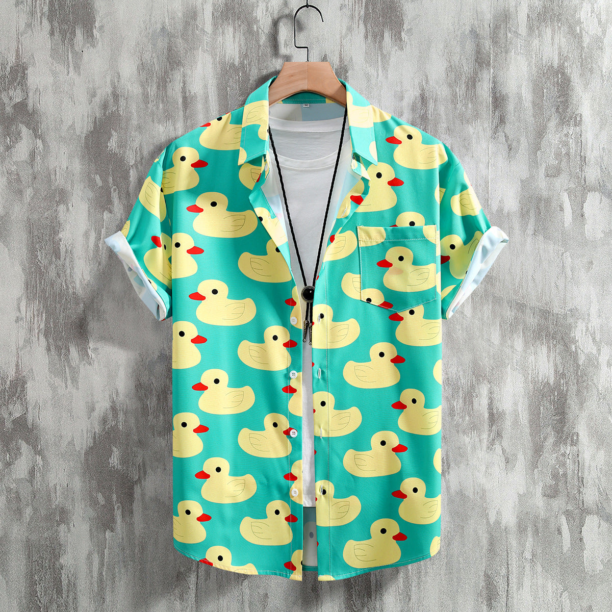 Men's Digital Printing Hawaiian Printing Shirt