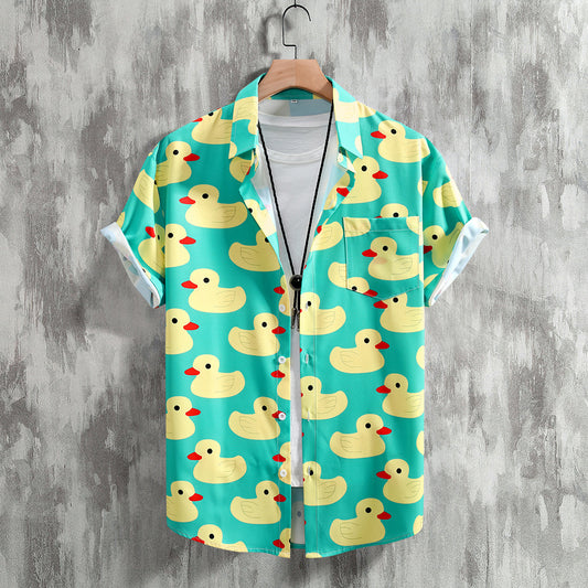 Men's Digital Printing Hawaiian Printing Shirt